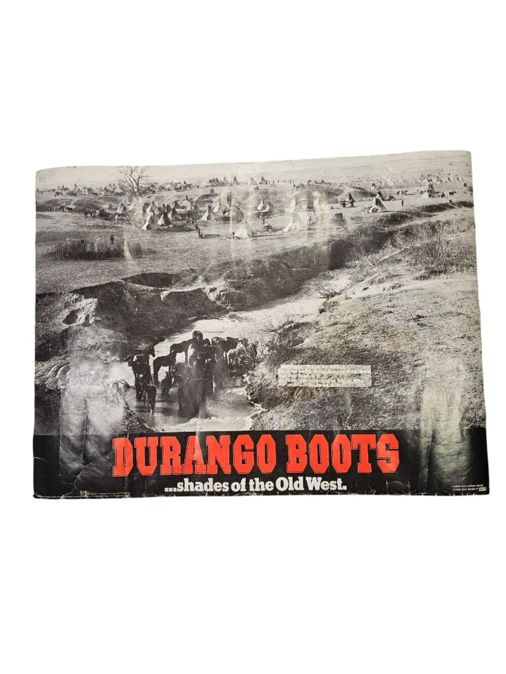 Durango Boots Vintage Poster "Shades Of The Old West" 24x18" The Villa of Brule